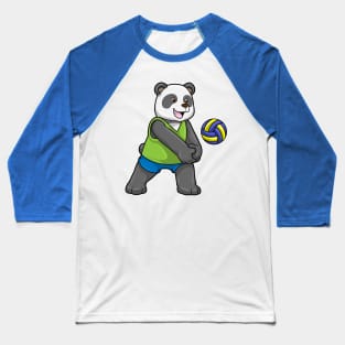 Panda at Sports with Volleyball Baseball T-Shirt